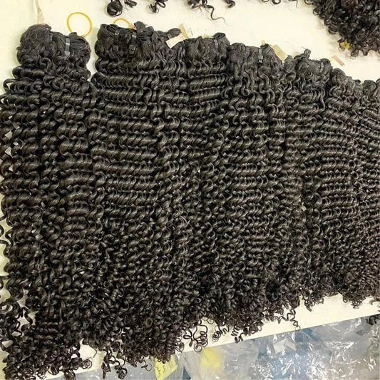 Wholesale Cambodian human hair weave bundles Double Drawn Raw Virgin Cuticle Aligned Raw Kinky Curly hair bundles