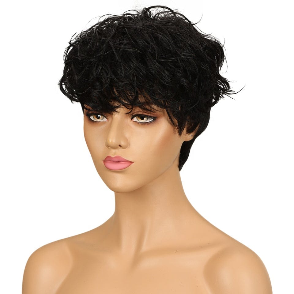 Wholesale Cheap Short Bob Wig Ombre Color 10 Inches Brazilian Remy Hair For Black Women Full Machine Made Human Hair Wigs