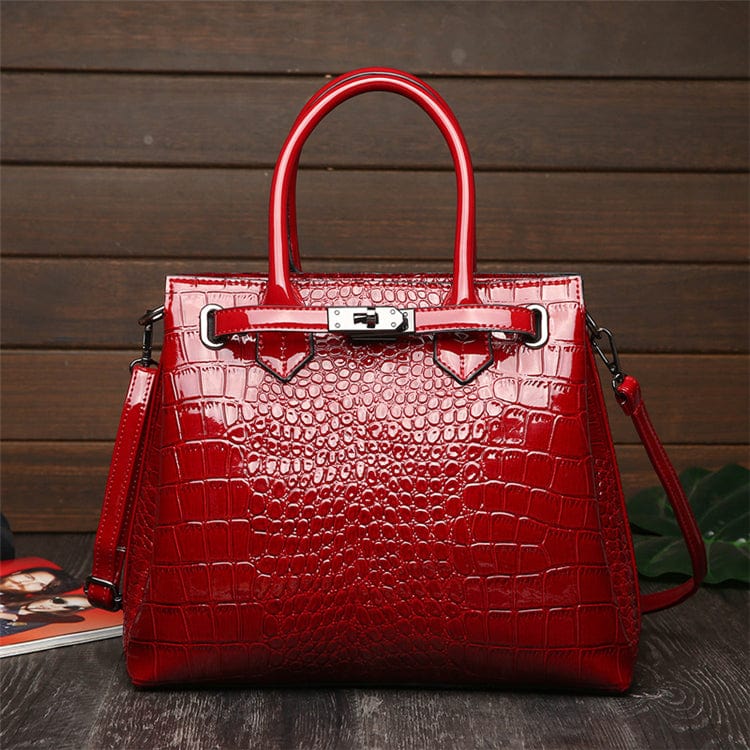 wholesale croc embossed leather luxury bags women handbags