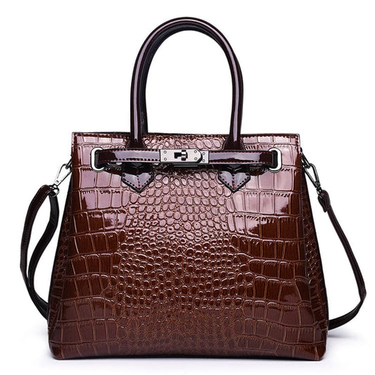 wholesale croc embossed leather luxury bags women handbags