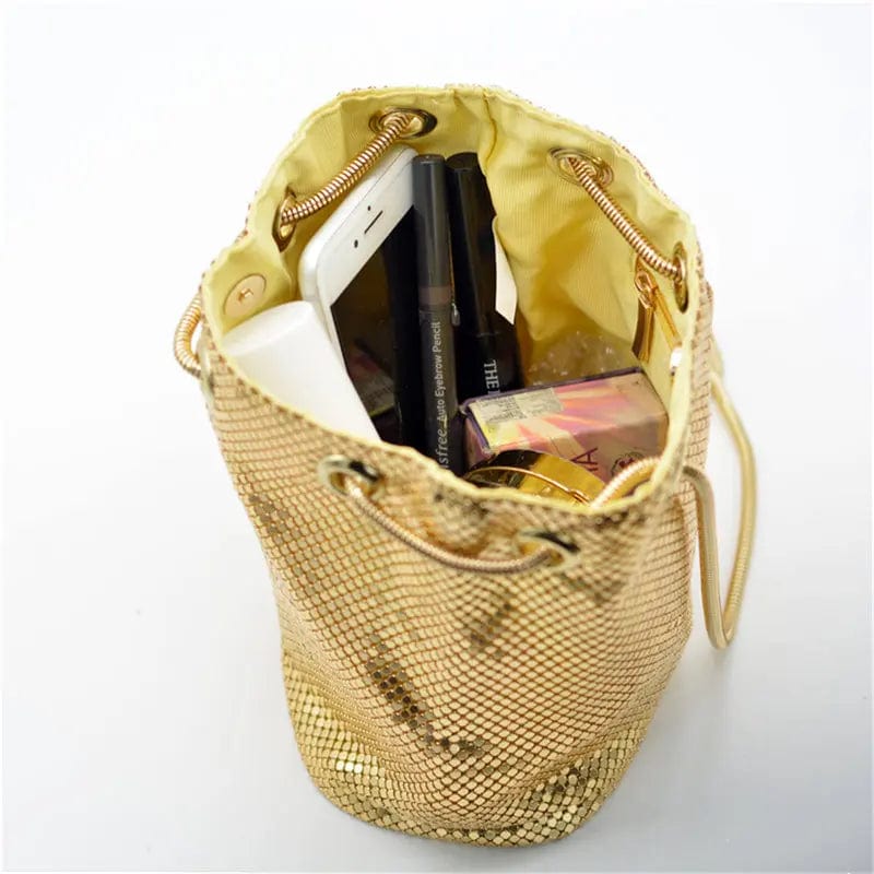 Wholesale Cross Body Bag Aluminum Evening Clutch Bag Party Prom Wedding  Shoulder Purse Metallic Shiny Scale Tote Bag