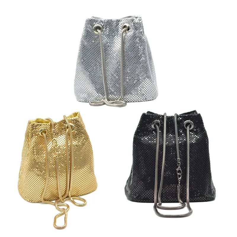 Wholesale Cross Body Bag Aluminum Evening Clutch Bag Party Prom Wedding Shoulder Purse Metallic Shiny Scale Tote Bag