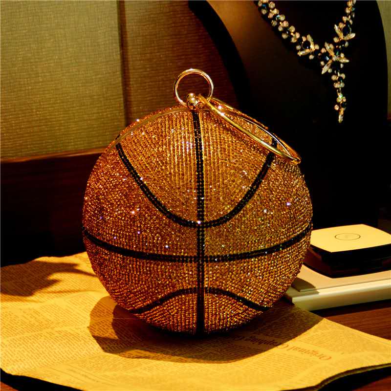 Wholesale custom logo new basket ball luxury rhinestones glitter ladies designer basketball bags purses and handbags for women