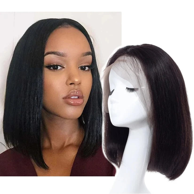 Wholesale Cuticle Aligned Unprocessed Virgin Human Hair short bob Lace front human hair Wigs