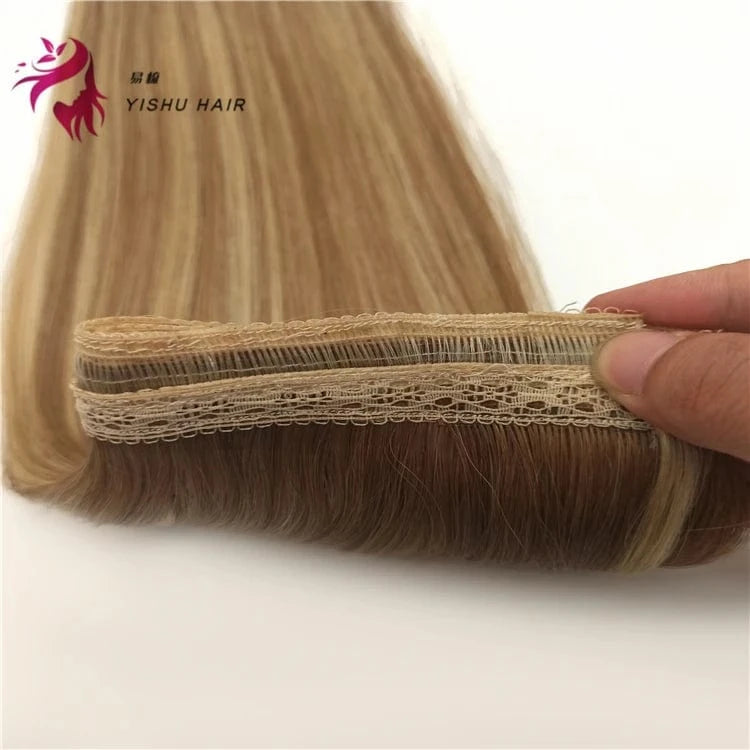 Wholesale Double Drawn 100% Human Hair Extensions, Invisible Tape In Hair Extensions Human Remy Skin Weft Tape Hair Extensions
