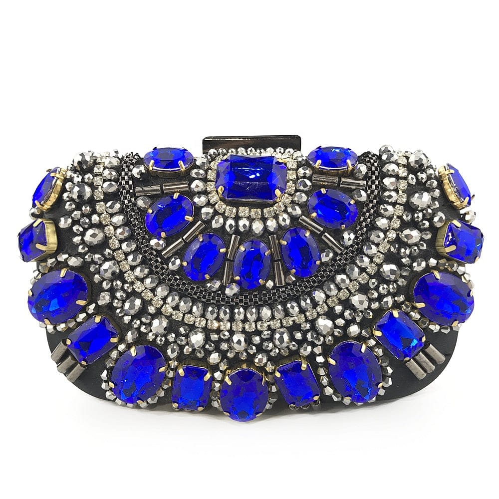 Wholesale Elegant Rhinestone Diamond Purses Handbag Green Female Ladies Crystal Clutch Bag Evening Bags For Women