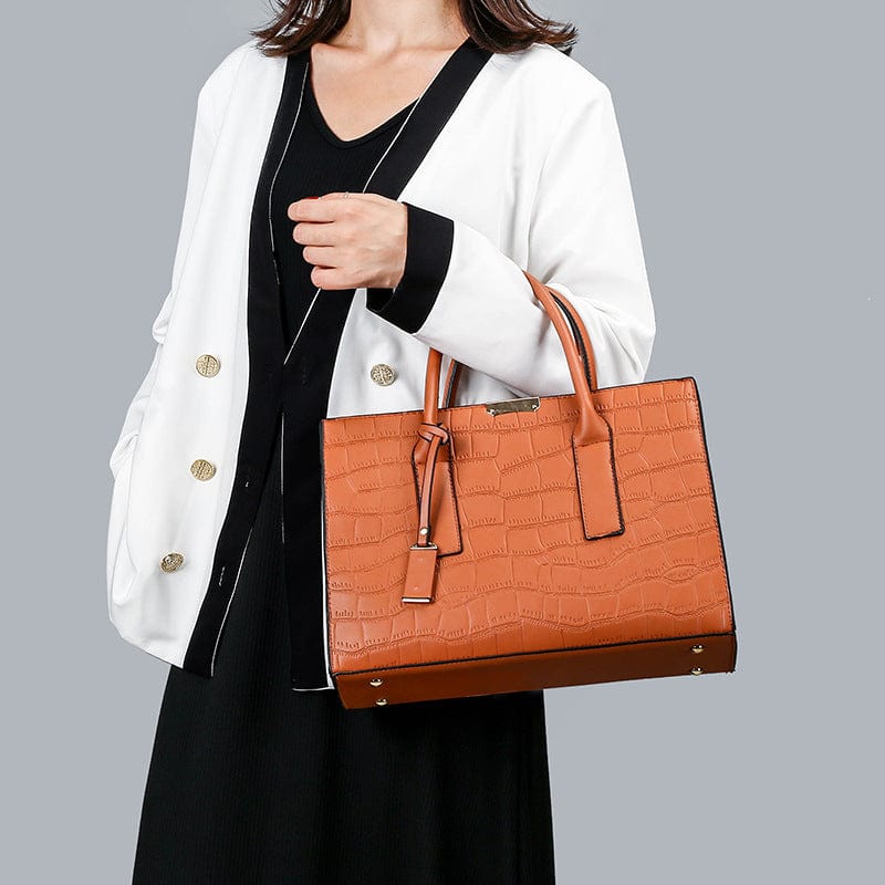 Wholesale famous designer women shoulder bag ladies 3 piece leather tote handbag sets