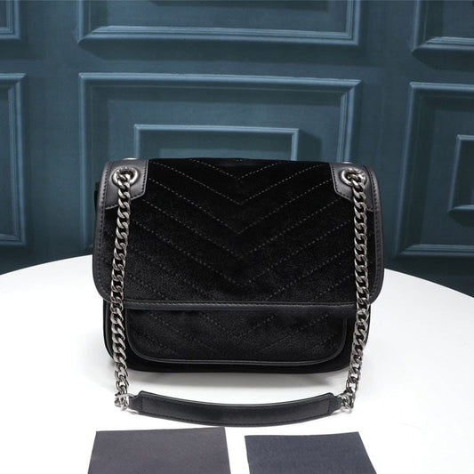 Wholesale fashion brand genuine leather bags luxury high quality chain handbags