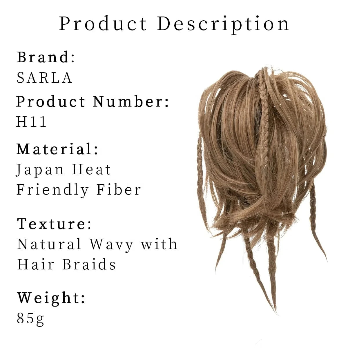 Wholesale Fashion Curly Large Messy Padding Pieces Synthetic Bun Stick Hair Postiches Chignon With Braids For White Women