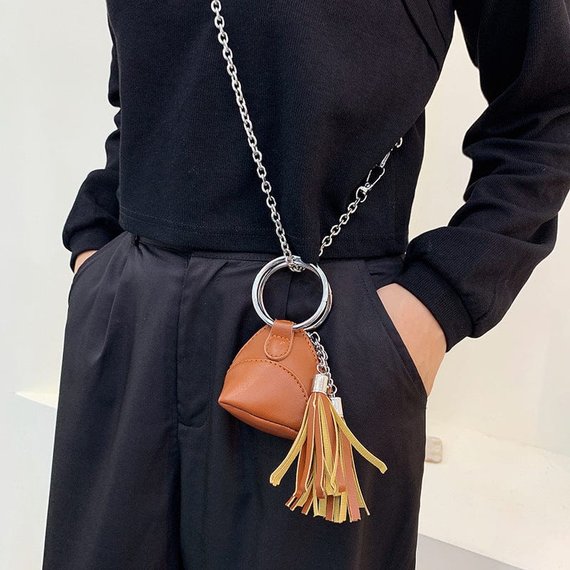 Wholesale fashion girls small tassel coin purses ladies shoulder luxury sling women's mini bags