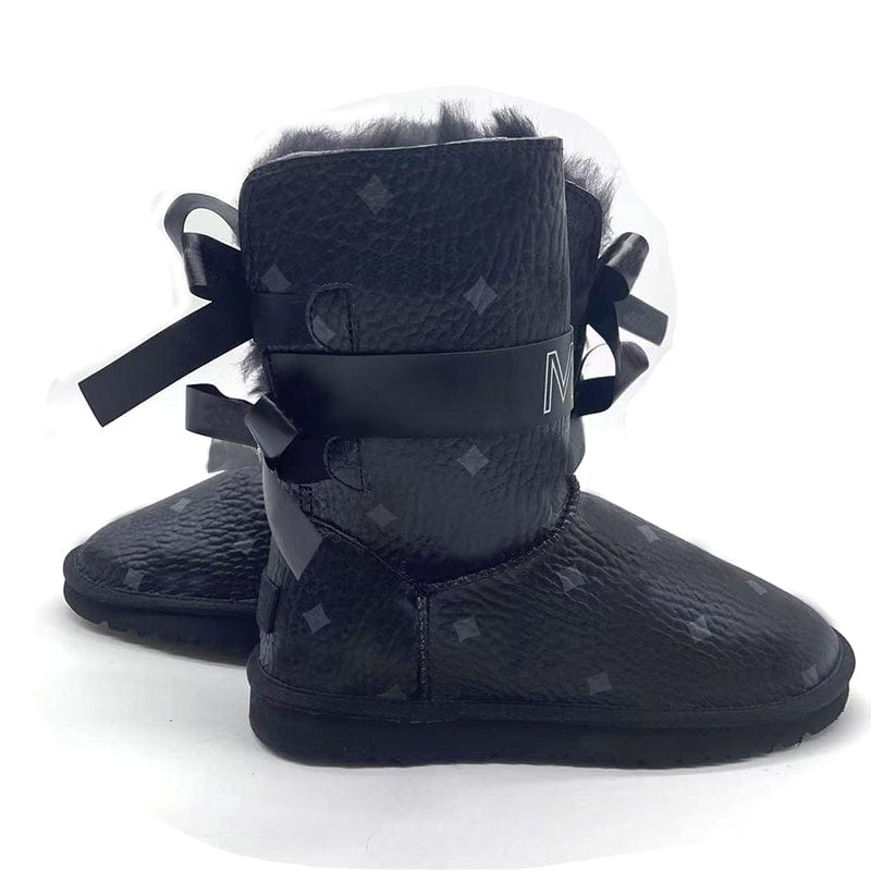 Wholesale Fashion Women Boots Girls Ladies Boots With Bows Winter Snow Boots