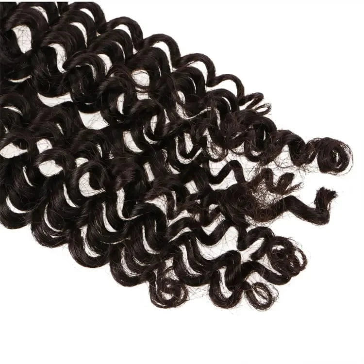 Wholesale Free Part 4 X 4 Lace Deep Curly Brazilian Hair Lace Frontal Closure in Human Hair Extension
