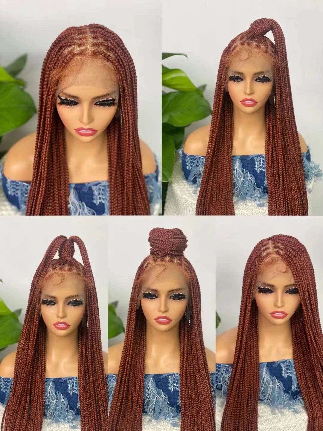 Wholesale Glueless Braid raw indian wigs Natural raw virgin lace front wigs human hair hd 360 full frontal lace braided