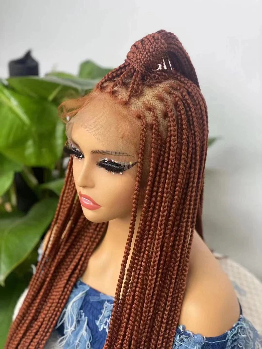 Wholesale Glueless Braid raw indian wigs Natural raw virgin lace front wigs human hair hd 360 full frontal lace braided