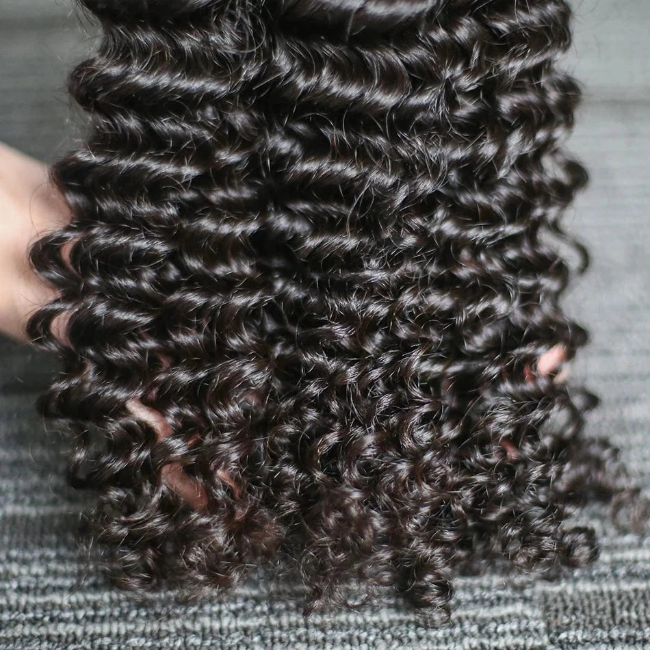 Wholesale Grade 9A deep curl human hair extension virgin human hair virgin Peruvian deep wave