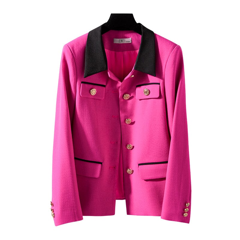 Wholesale High-quality 2 Piece Set Tunrn Down Collar Blazer Office Lady Fashion Pant Suits Women Business Jacket And Trousers