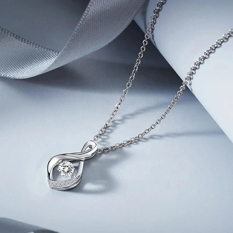 Wholesale High Quality Luxury Fine Jewelry Blue Cubic Zirconia Silver 925 Sterling Silver Pendant Necklace Jewellery