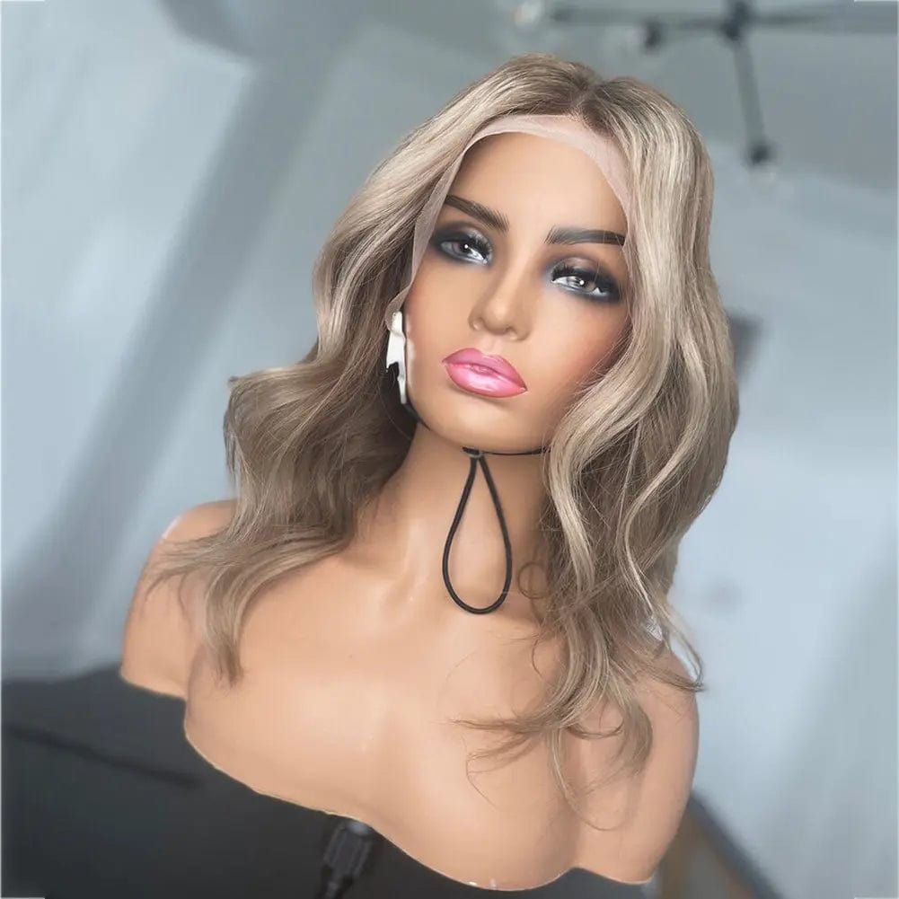 Wholesale Highlight Blonde Color Italien Wave European Human Hair 13*4 Lace Front Wigs for Black Women
