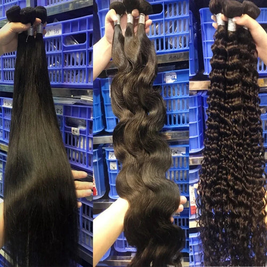 Wholesale Hot Sale China Suppliers Raw Indian Hair 1b Black Straight Salon Hair Extension