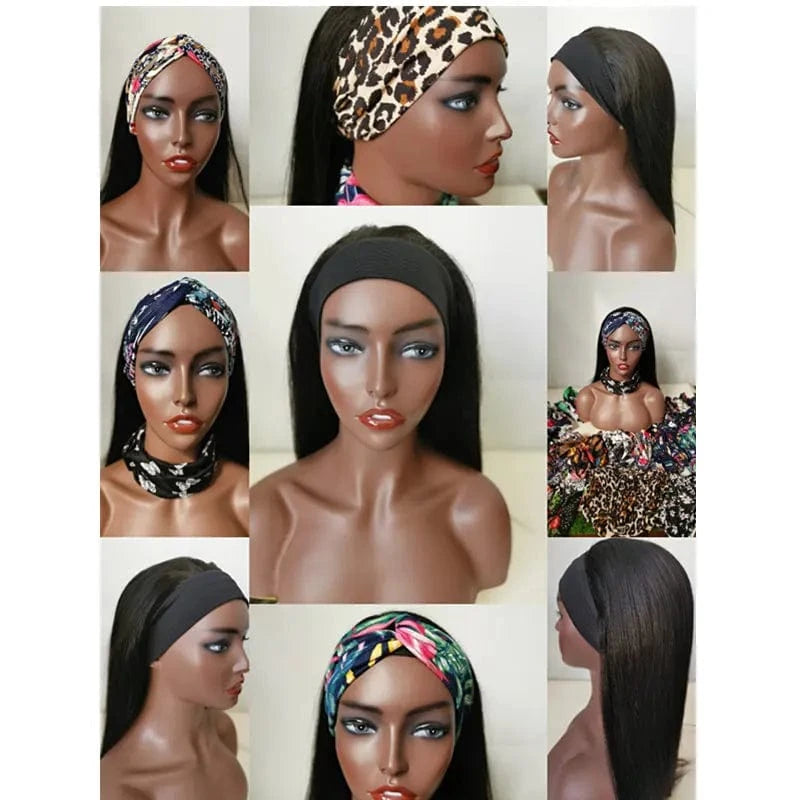 Wholesale Human Hair Headband Wig For Black Women Raw Virgin Brazilian Human Hair Headband Wigs
