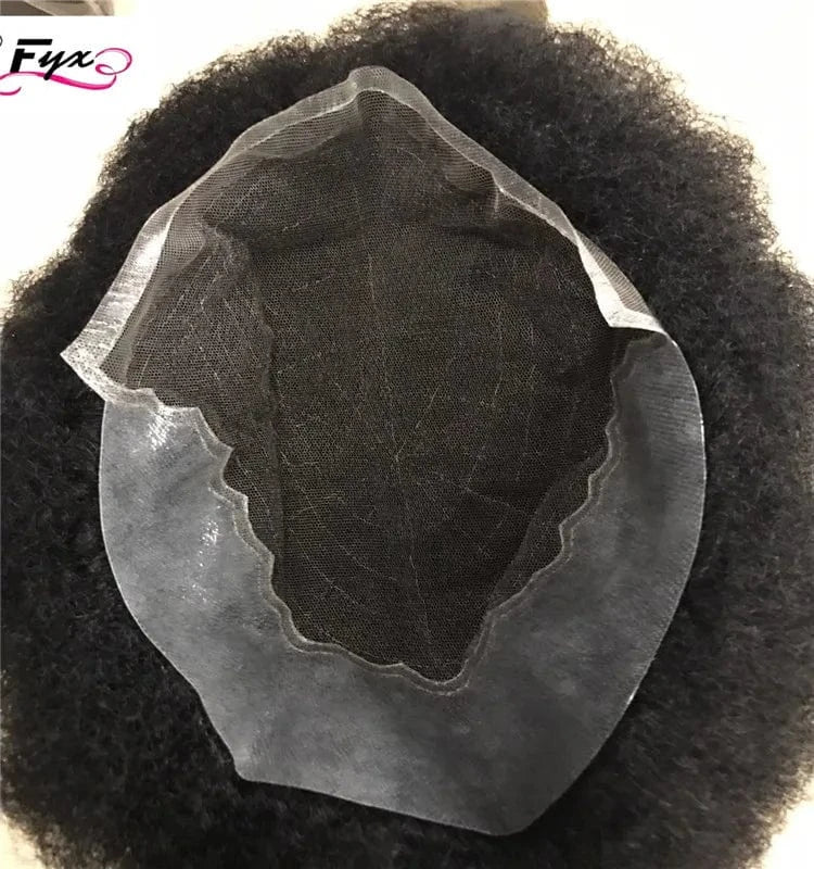 Wholesale kinky curly human hair men wig hair piece for black men personal customized