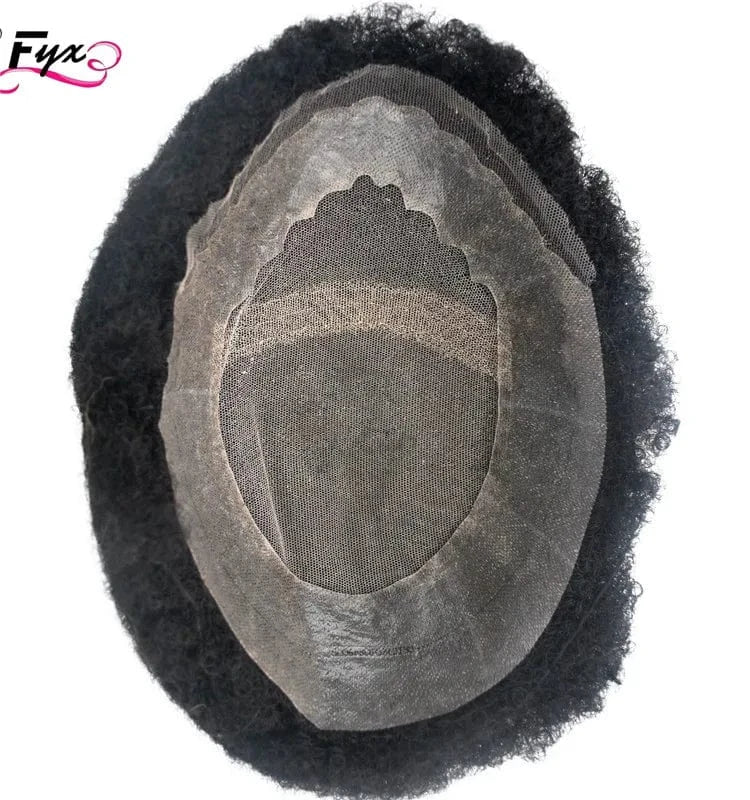Wholesale kinky curly human hair men wig hair piece for black men personal customized