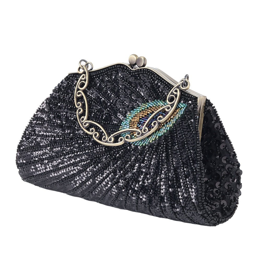Wholesale Ladies Embroidered Clutch Vintage Handmade Beaded Sequin Clutch Bags Fashion Women Tote Handbag Stone Clutch Bags