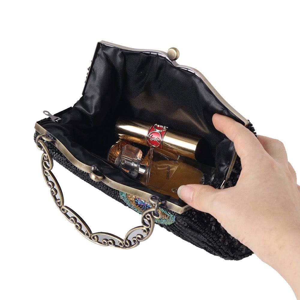 Wholesale Ladies Embroidered Clutch Vintage Handmade Beaded Sequin Clutch Bags Fashion Women Tote Handbag Stone Clutch Bags