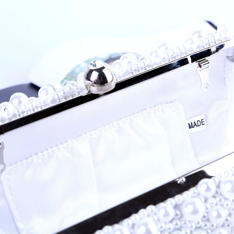 Wholesale Ladies Handmade Beaded Evening Bag Party Clutch Bags Pearls For Banquet Wedding Woman Clutch Pearl Handbag