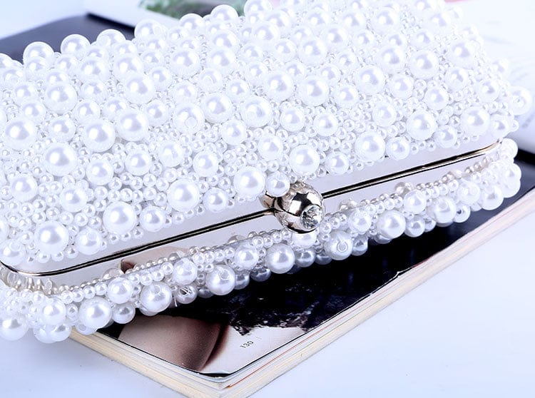 Wholesale Ladies Handmade Beaded Evening Bag Party Clutch Bags Pearls For Banquet Wedding Woman Clutch Pearl Handbag
