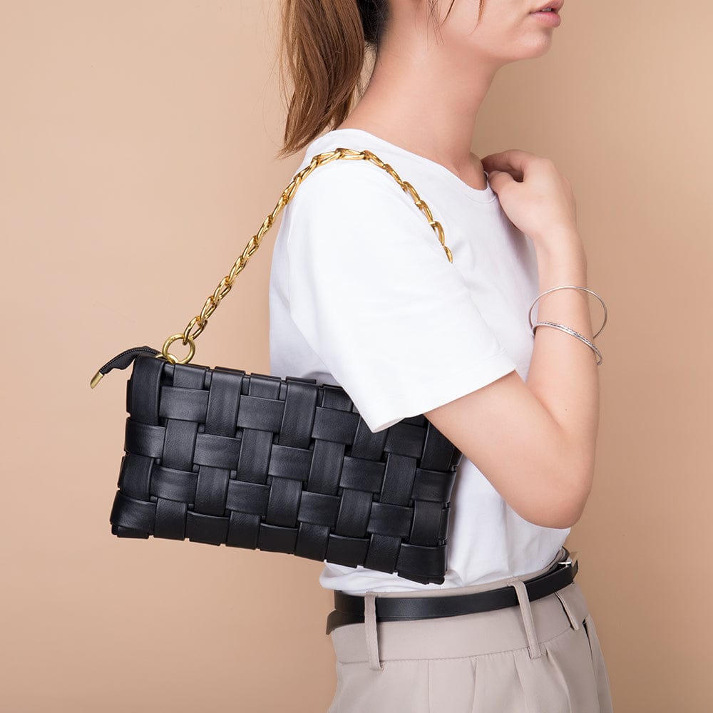 Wholesale Ladies Luxury Shoulder Bags Weave Crossbody Shoulder Underarm Bags Tote Hand bags Messenger Handbags Women