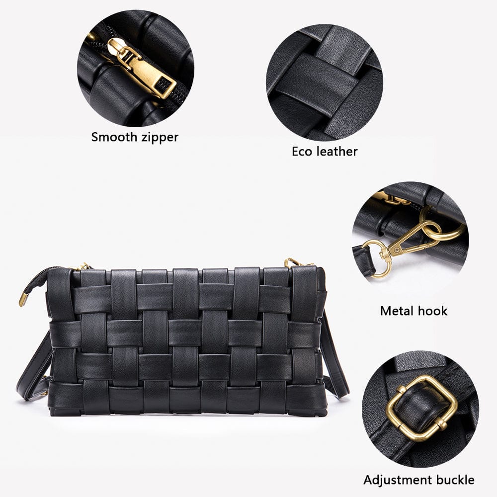 Wholesale Ladies Luxury Shoulder Bags Weave Crossbody Shoulder Underarm Bags Tote Hand bags Messenger Handbags Women