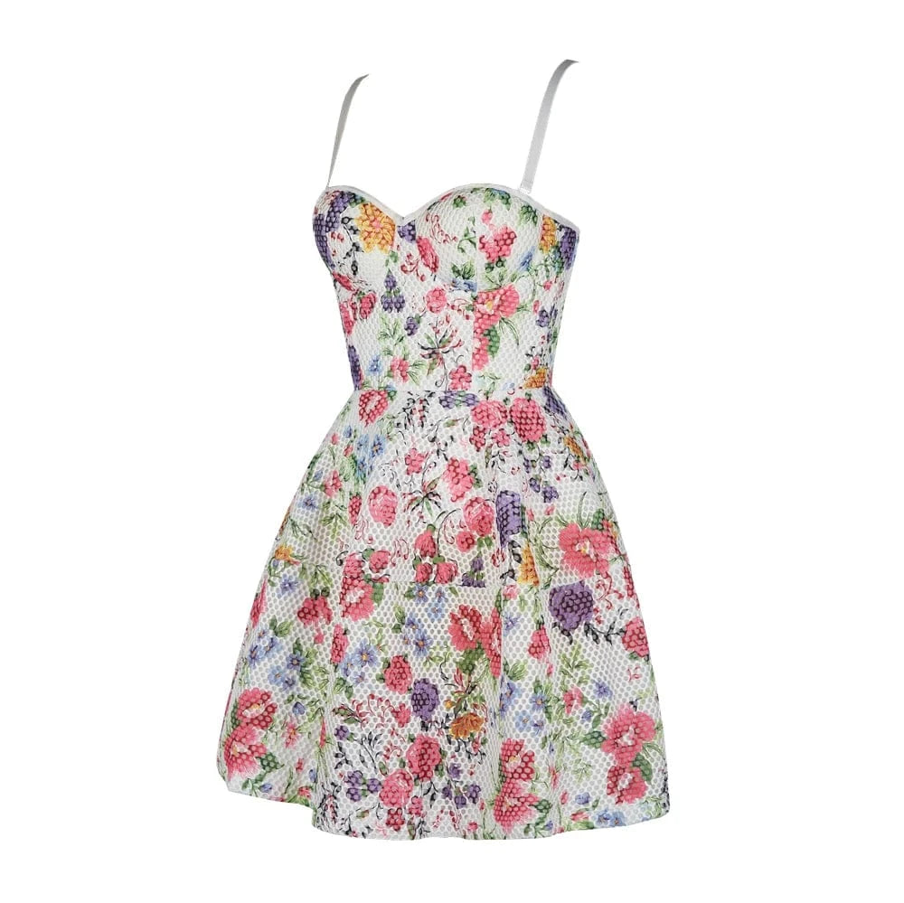 Wholesale lady fashion plus size korean wedding women girl sexy party flower print dress evening