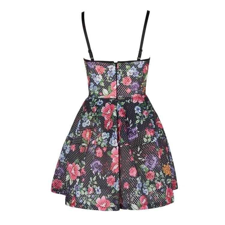 Wholesale lady fashion plus size korean wedding women girl sexy party flower print dress evening
