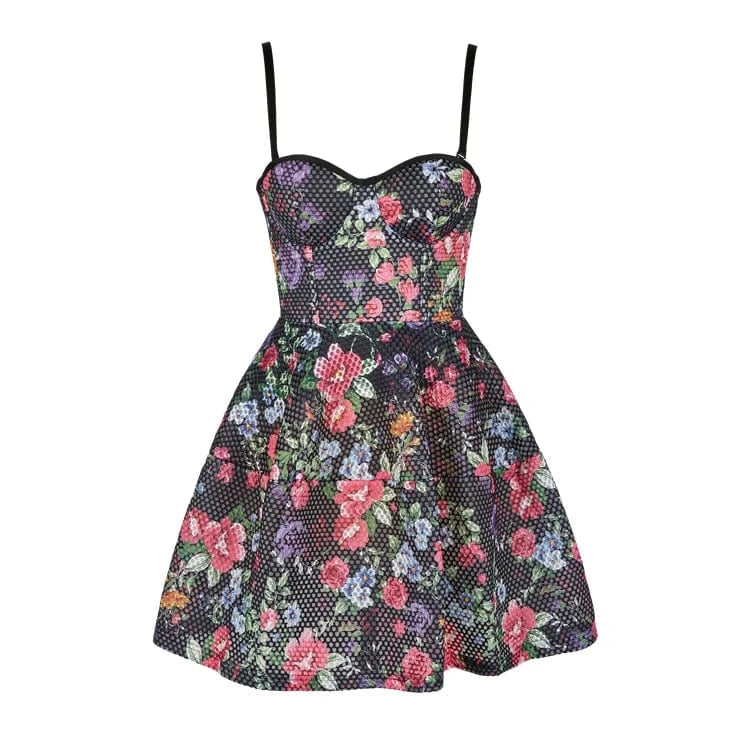 Wholesale lady fashion plus size korean wedding women girl sexy party flower print dress evening