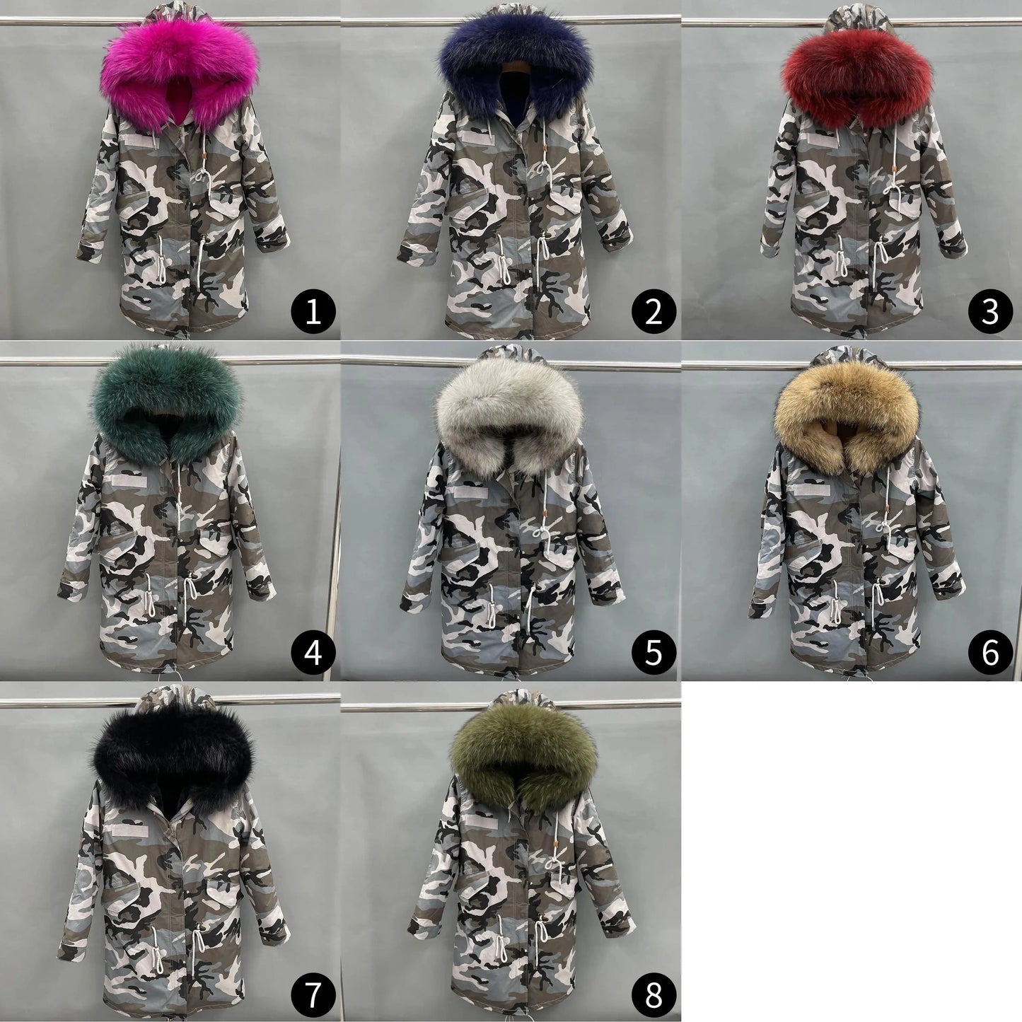 Wholesale Lady Hoodies Warm Plus Size Winter Fur Parka