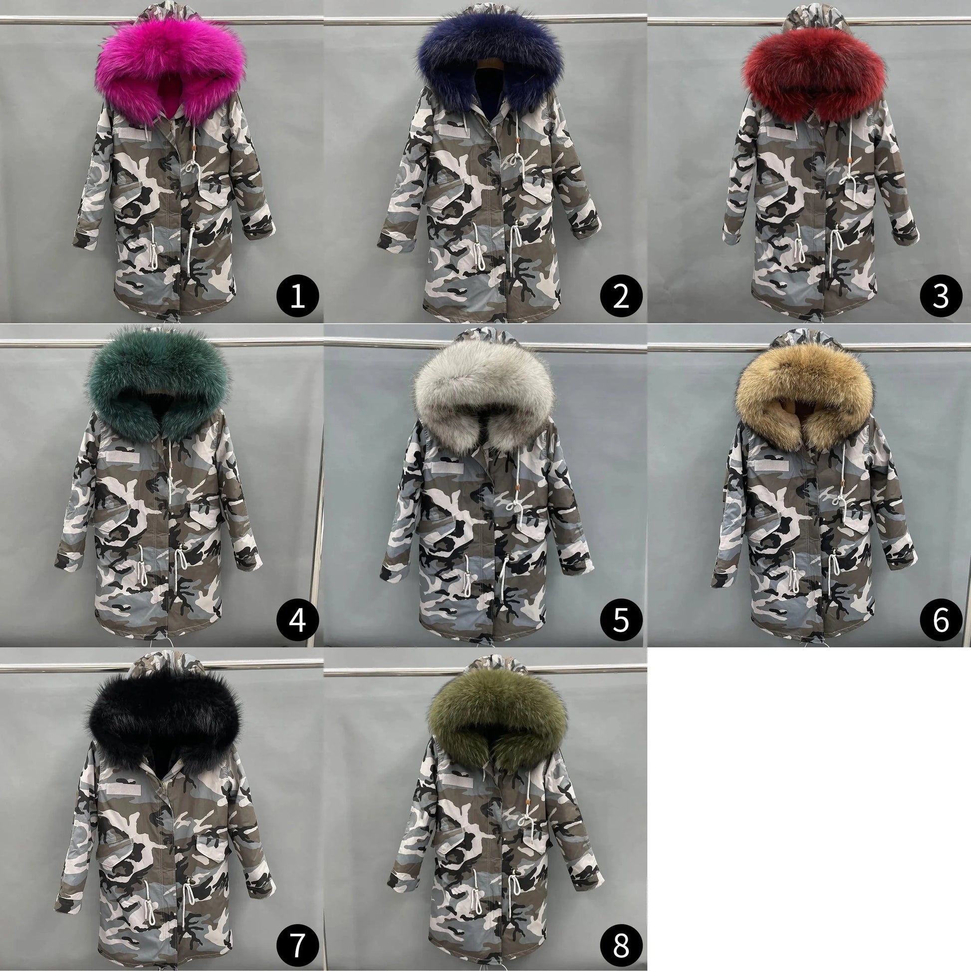 Wholesale Lady Hoodies Warm Plus Size Winter Fur Parka