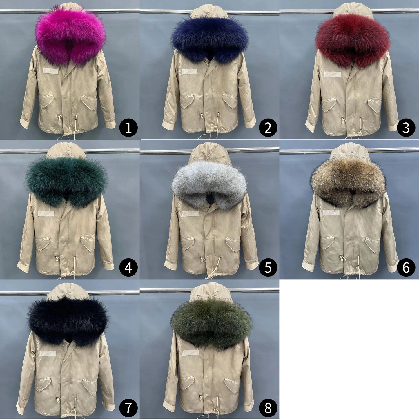 Wholesale Lady Hoodies Warm Plus Size Winter Fur Parka