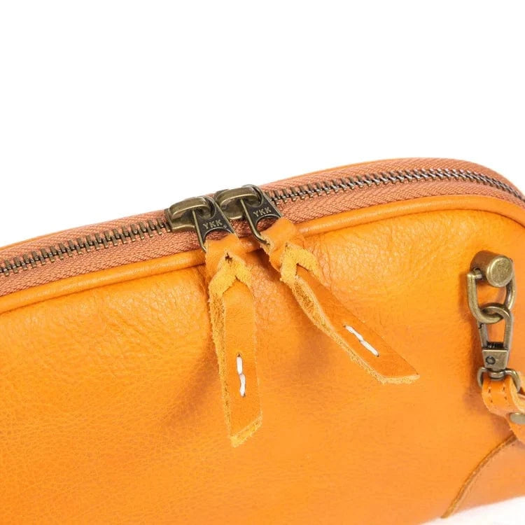 Wholesale Leather Handbag For Women Horizontal Soft Genuine Cowhide Leather Vintage Style Shoulder Bag