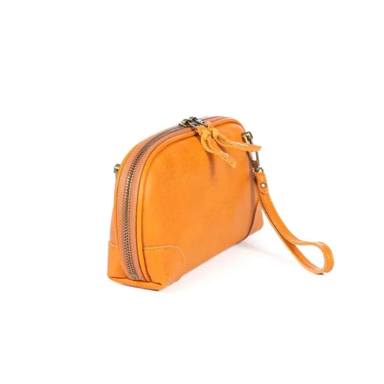 Wholesale Leather Handbag For Women Horizontal Soft Genuine Cowhide Leather Vintage Style Shoulder Bag