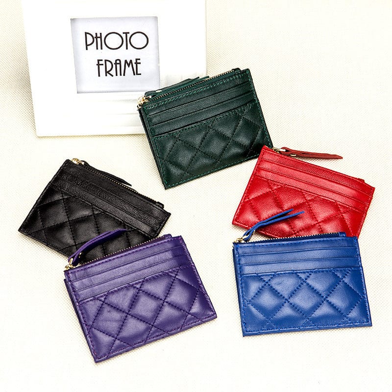 Wholesale Leather Soft Slim Atm ID Card Business Card Holder Case Leather Card Holder
