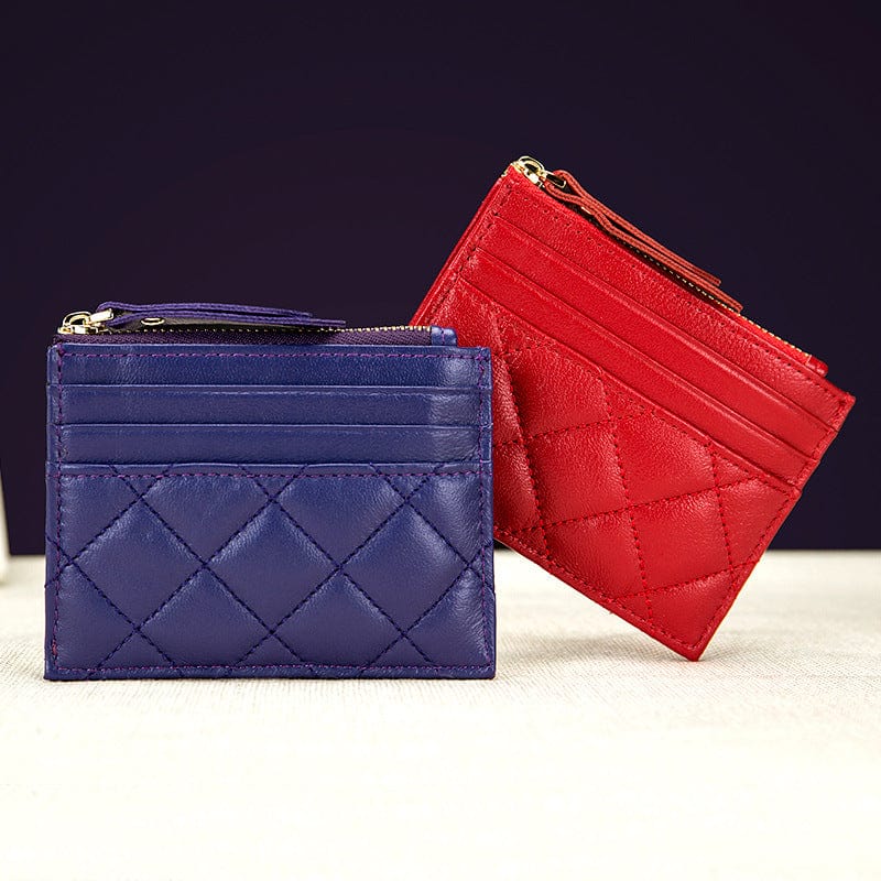 Wholesale Leather Soft Slim Atm ID Card Business Card Holder Case Leather Card Holder