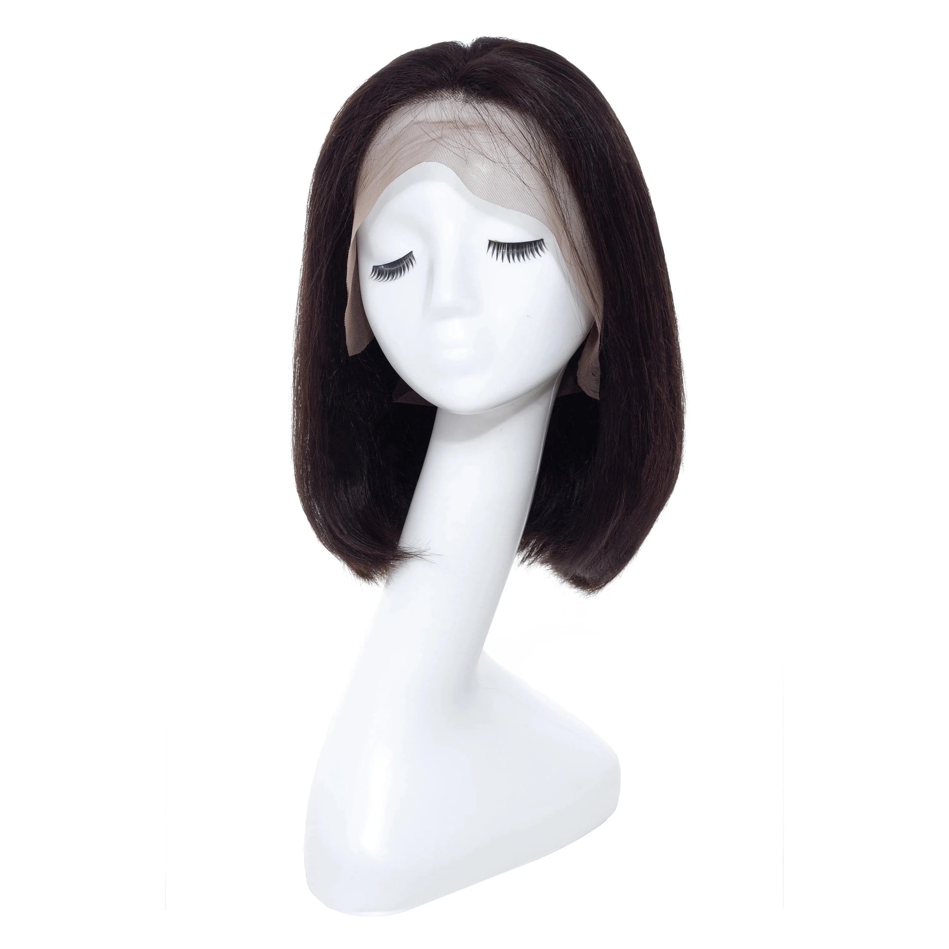 Wholesale  Light Brown Bob Wig Peruvian Human Hair Lace Front Wig Perruque Cheveux Humain