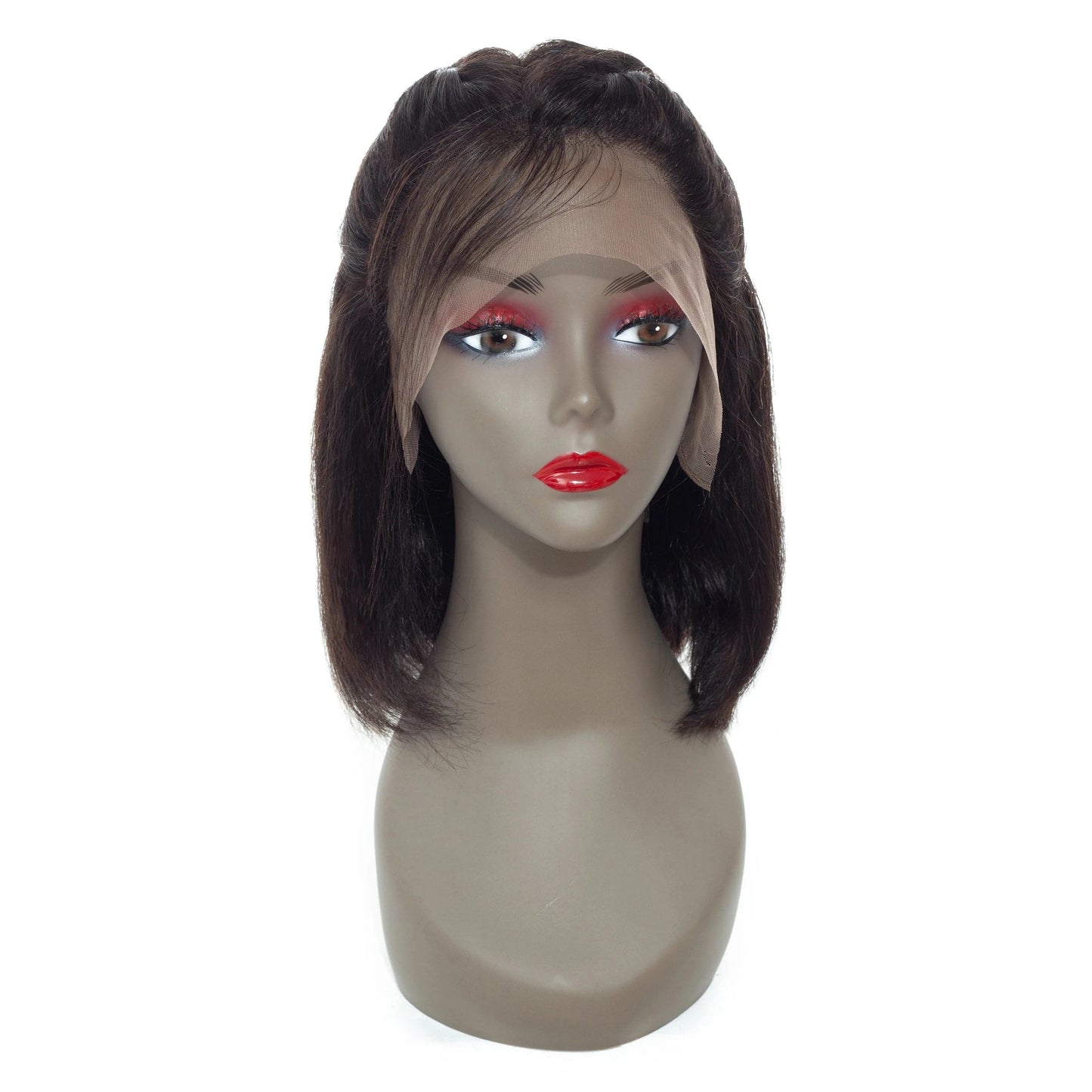 Wholesale  Light Brown Bob Wig Peruvian Human Hair Lace Front Wig Perruque Cheveux Humain