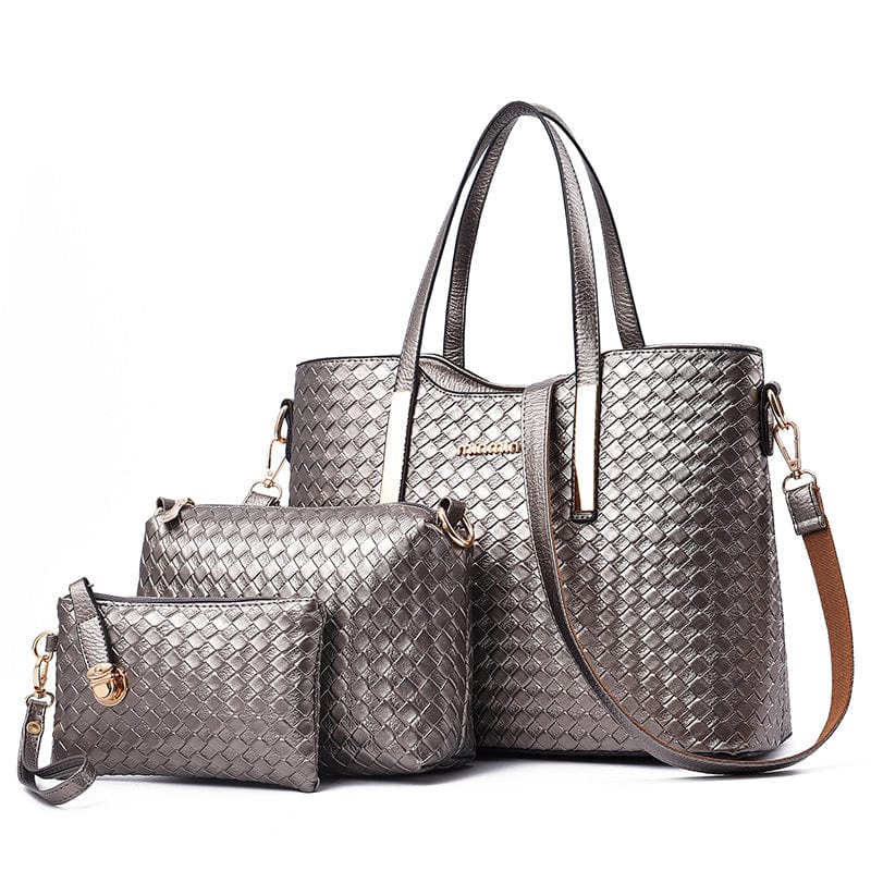 Wholesale Luxury Purses For Women Ladies 2022 Vegan Genuine Leather Handbags Matching Purse Set Bulk Of Women And Purse Tote Set