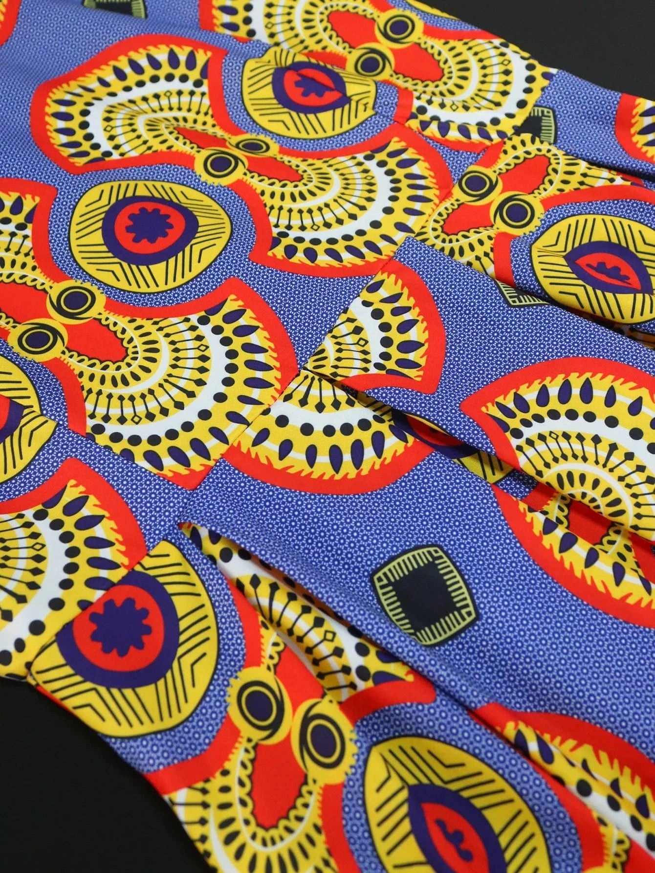 Wholesale Midi Length Classy Africa Printed A Line Women Casual Dress