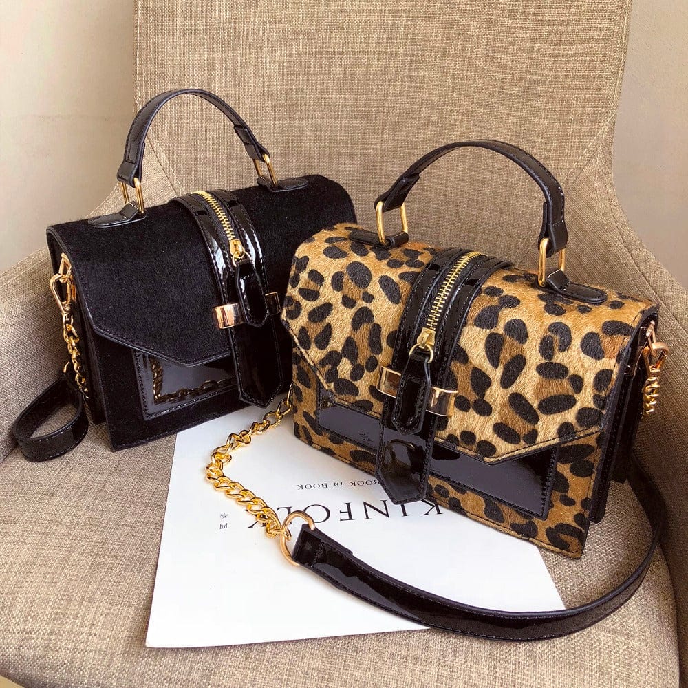 Wholesale New Arrivals Fashion Leopard Pattern Chain Shoulder Small Leather Handbags for Women