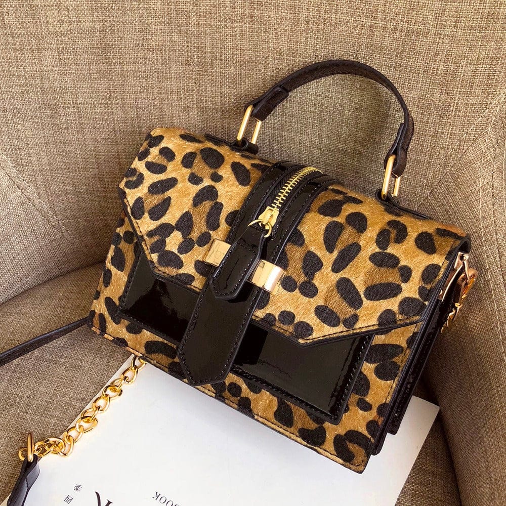 Wholesale New Arrivals Fashion Leopard Pattern Chain Shoulder Small Leather Handbags for Women