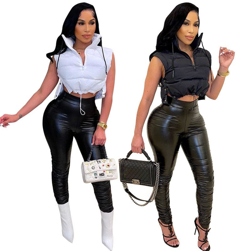 Wholesale New Women'S Coat Irregular Solid Color Vest Vest Cotton Down Short Plus Size Jacket