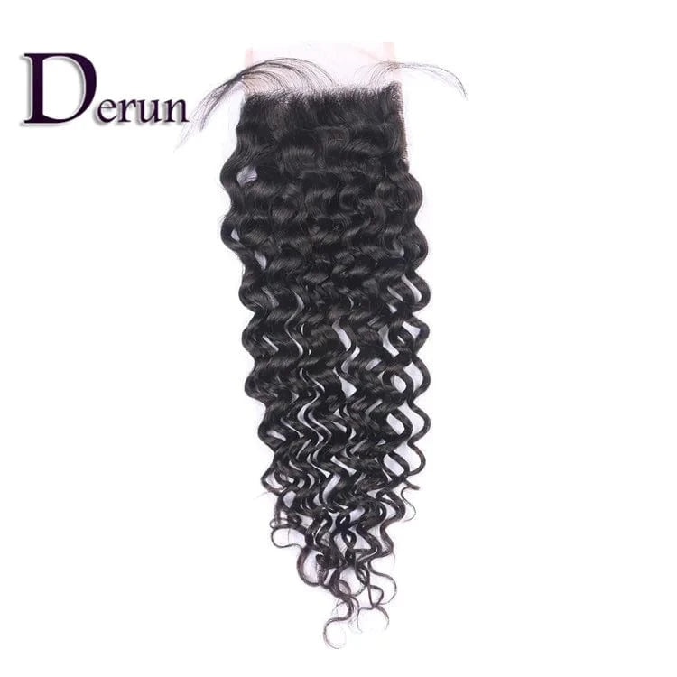 Wholesale Price Raw Virgin Human Curly hair Can be Dyed Bleached 4*4 HD swiss Lace Closure